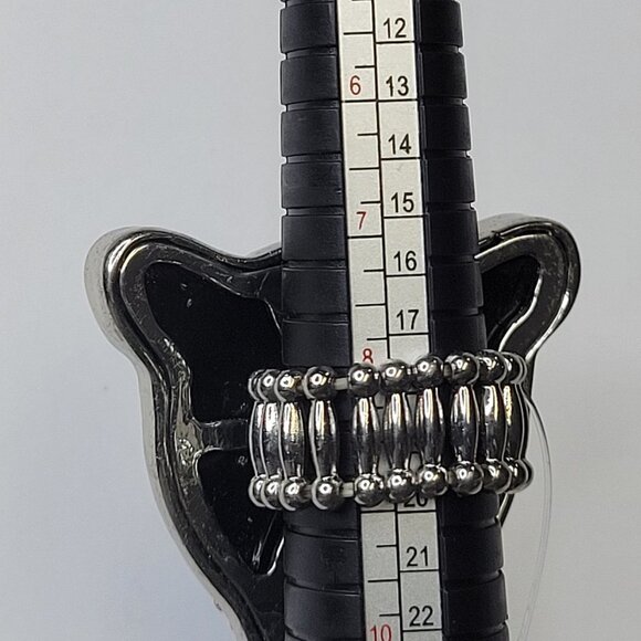 SILVER Leopard Head Statement Ring Fashion Rhinestones Stretch Adjustable Ring - Picture 5 of 9